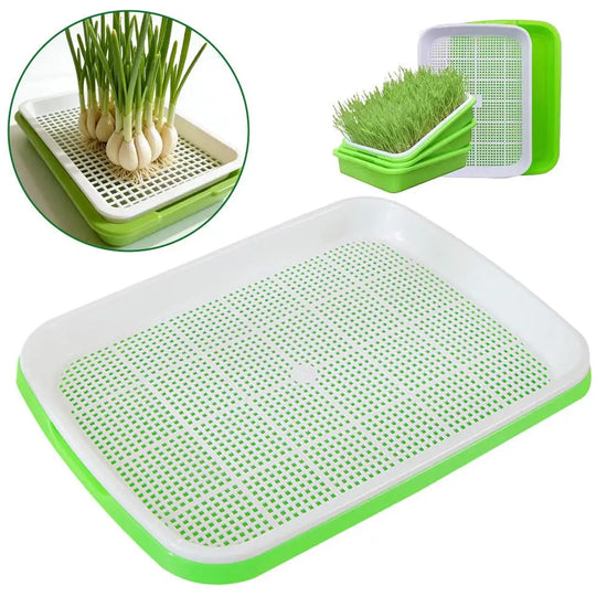 Soilless Planting Seedling Tray,Seed Sprouter Germination Tray for Growing, Bean Sprouts, Cat Grass, Wheat Grass, Mung Beans