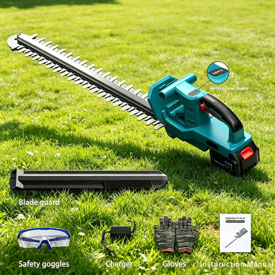 20V 600W Hedge Trimmer 3000r/min Electric Grass Cutter Cordless Shrub Trimmer for Hedge Tea Tree Lawn Safety Garden Pruning Tool