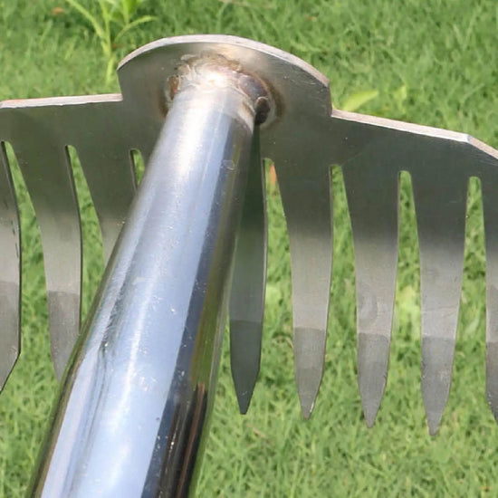 Stainless Steel Weeds Puller Heavy Duty Lawn Rake Manual Root Remover Gardening Tool for Garden Yard Farm