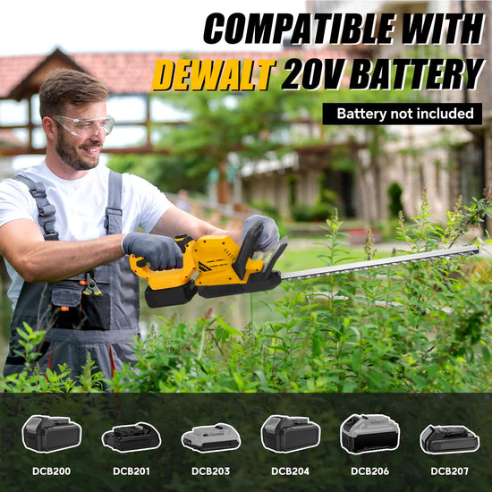 Brushless Electric Hedge Trimmer 3000RPM Cordless Portable Bush Trimmer Lawn Mower Garden Yard Tools For Dewalt 20V Battery Pin