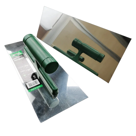 Professional Grade Bricklaying Trowel with Plastic Handle Stainless Steel Cement Scraper Mud Board for Construction Plastering