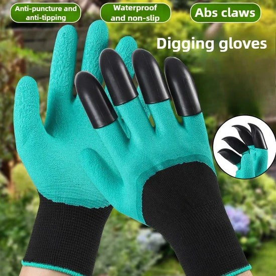 1-10Pairs Gardening Gloves with Claws  Latex Work Gloves Waterproof Anti Slip Durable Planting Digging Outdoor Work Gloves